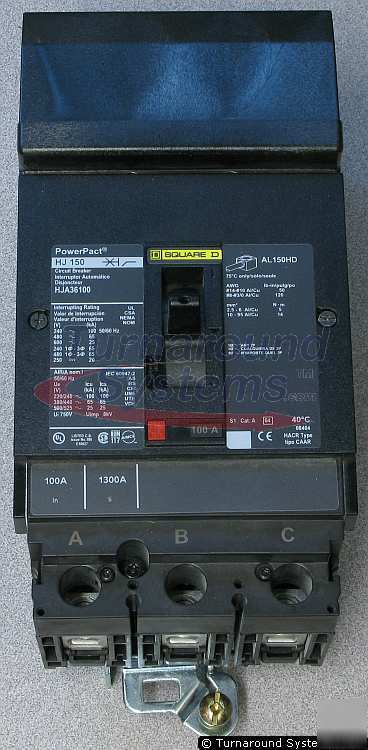 New square d HJA36100 breaker, 100 amp, 65 kair, 
