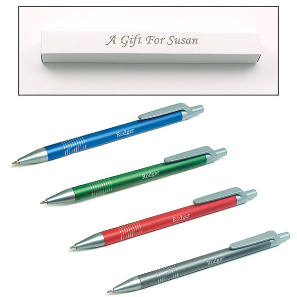 Personalized anodized ballpoint pen- free engraving 