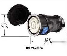  hubbell 3P4W 20A 480V L16-20R safety-shroud connctr