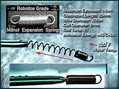 Nitinol 55 aaa robotics grade trigger spring 45Â°c/.3A