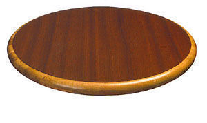 Restaurant laminate table top with wood edge 