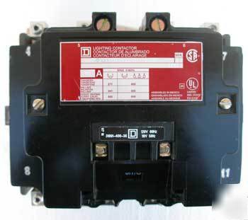 Square d 8903-SQO3 3P 100 amp lighting contactor open
