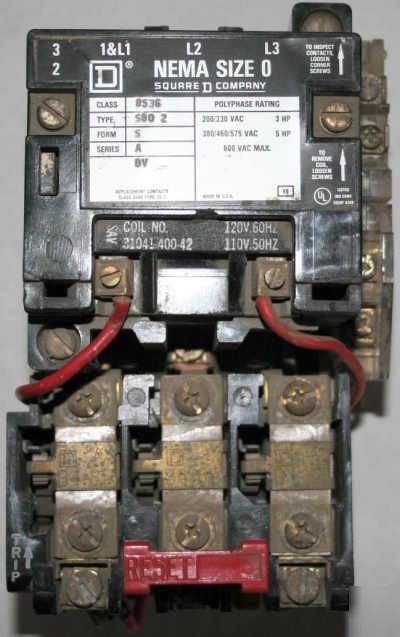 Square-d nema size 0 magnetic starter 8536-SBO2 sbo-2