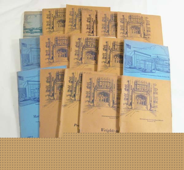 Lot of 16 vintage 1945-1951 ics booklets general topics