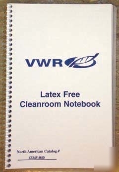 Vwr cleanroom spiral notebooks, latex-: 08NBP-8.5X11