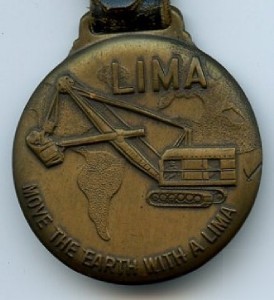 Lima crane & shovel ohio vintage estate watch fob