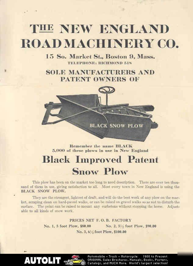 New 1900? england road construction machinery brochure 
