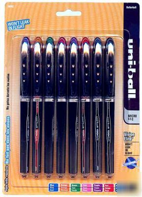 Nib uni-ball vision elite 8 colors micro 0.5MM u all new