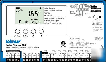 Tekmar 265 boiler control three modulating boiler & dhw