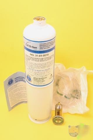 Allied healthcare portable oxygen O2 kit tank cylinder~