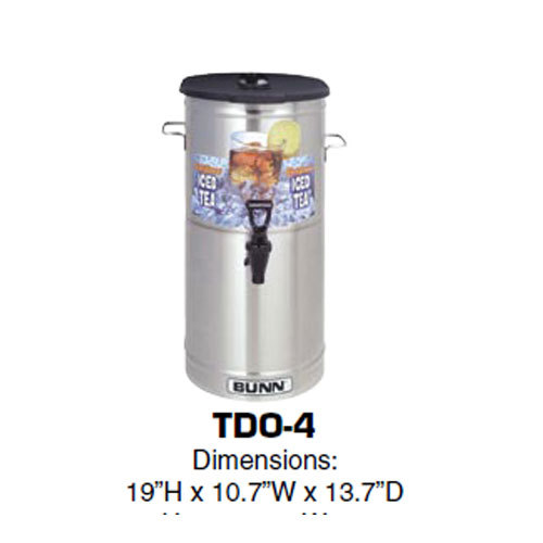 Bunn-o-matic tdo-4-0000 tdo-4 oval iced tea dispenser, 