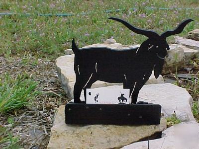 Business card holder - metal art kiko goat