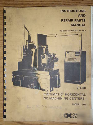 Cincinnati do grinder cnc model do cintimatic nc manual