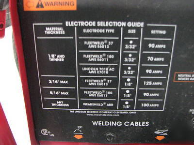 Lincoln power arc 5500 ac stick welder generator combo