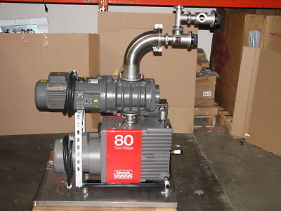 Edwards E2M80 2-stage vacuum pump w/EH500A booster pump