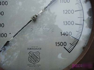 Huge vintage brass ashcroft american 'duraguage'