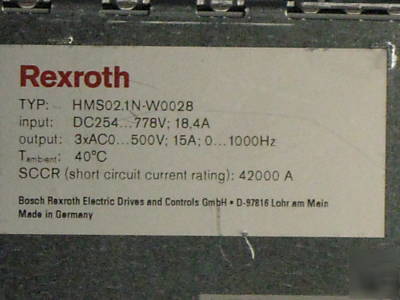 Indramat rexroth indradrive servo module HMS02.1N-W0028