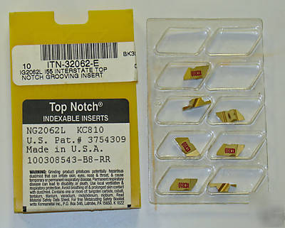 Kennametal NG2062L ng 2062L topnotch carbide insert 5PC