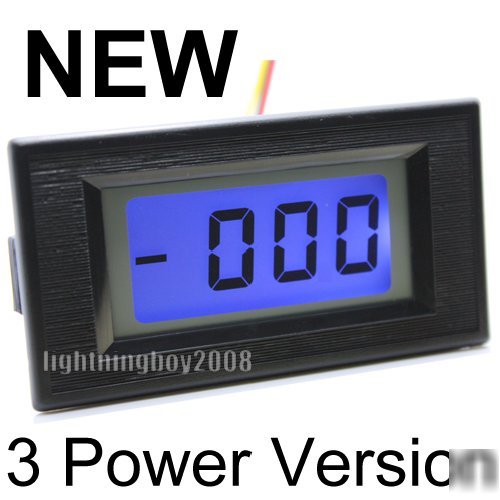 3Ã‚Â½ dc +/- 500A blue lcd digital amp panel meter + shunt