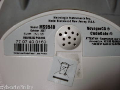 Metrologic MS9540 voyager cg barcode scanner ps/2 pos