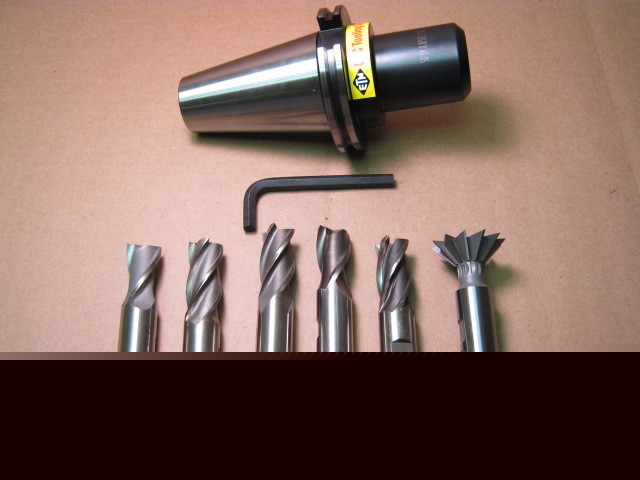 New CAT50 - 7/8 end mill holder with 6 end mills