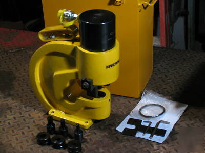 New , larger model enerpac hydraulic punch (ch-70)w/dies