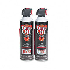 Dust-off jumbo disposable duster, 17 oz, 2-pack, sold a