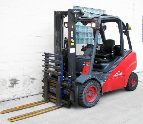 05' linde H35D 7,000 lb diesel pneumatic forklift 7000