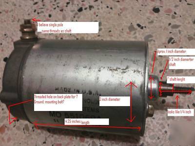 United technologies 12V electric motor ( bike winch )