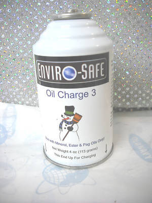 Oil charge 3, R12, R22, R502, R134A, enviorsafe, 4 oz 