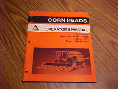 Allis-chalmers farm equipment operator's manuals lot 6