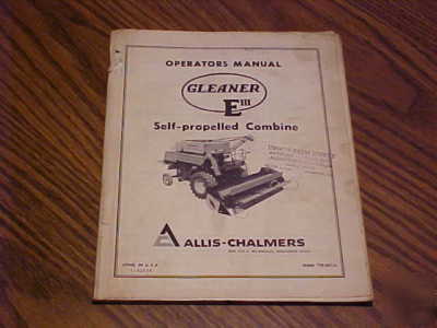Allis-chalmers farm equipment operator's manuals lot 6