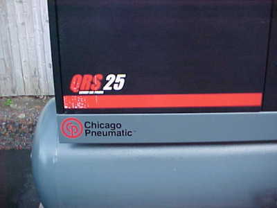 Chicago pneumatic rotary screw 25HP air compressor