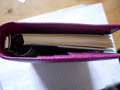 Filofax, finsbury personal organiser, raspberry colour