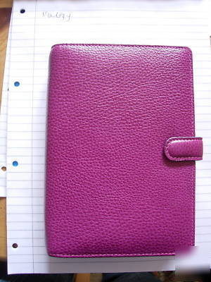 Filofax, finsbury personal organiser, raspberry colour