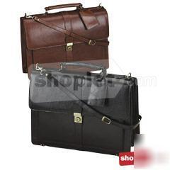 Stebco flap style brief case 17WX6DX13H black