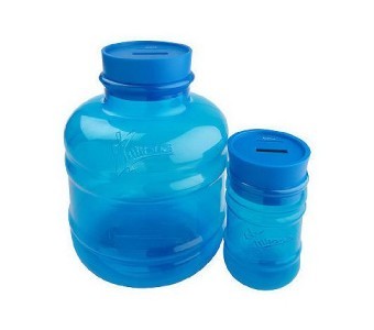 2 electronic money jugs banks w/ lcd coin counter blue