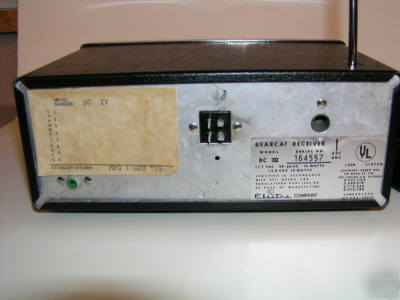 Bearcat electra uniden scanner model bc iv bc 4