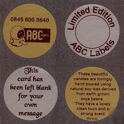 1000 35MM diameter round labels - gold or silver