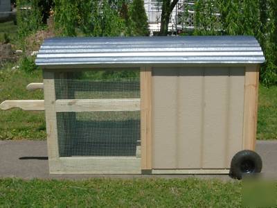 Chicken coop with run--3' x 6'-- portable tractor style