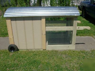 Chicken coop with run--3' x 6'-- portable tractor style