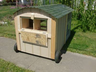 Chicken coop with run--3' x 6'-- portable tractor style