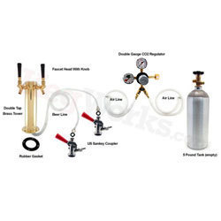 Double tap tower conversion kit-brass-us sankey-w/ tank