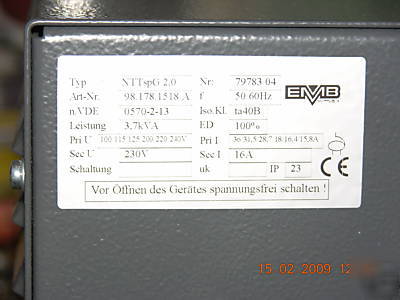 Heidelberg pm 52 press transformer from germany emb 