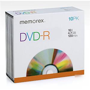 Dvd-r 4.7 gb 16X -10 pack sl