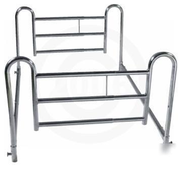 Telescoping half rail homecare bed side rails siderails