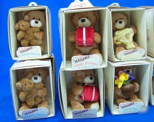 New gund mailable plush bears 56 11 messages 2 stamps