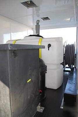 Pressure washer trailer, water recovery, recycling