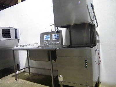Hobart HS33 pass through dishwasher + sink + table more