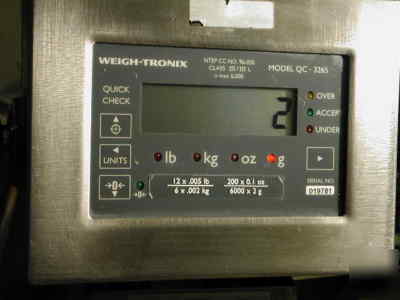 Weigh-tronix qc-3265, 12 lb x .005 lb, 6X.002 kg, lcd